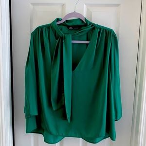 Zara Emerald Green Top.
